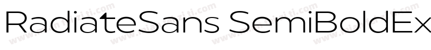 RadiateSans SemiBoldExpanded字体转换